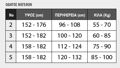 μεγέθη καλσόν
